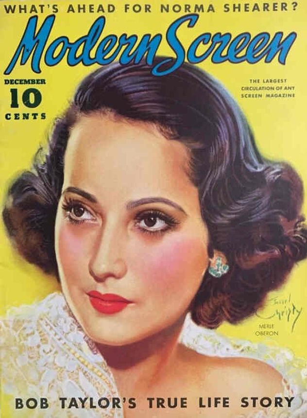 MODERN SCREEN magazine cover Issue 73 December 1936